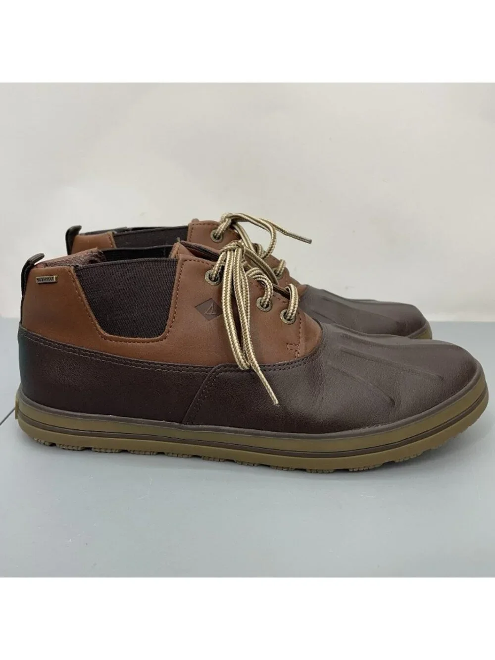 Sperry Fowl Weather Chukka Duck Rain Boots Waterproof Brown Mens 10